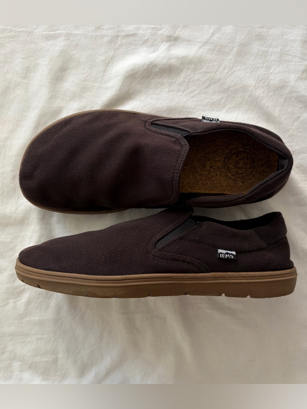 Lems Laguna Black Sand Women’s Sz10.5 Slip-On Canvas Super Comfort Great Cond!